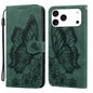 Retro Skin Feel Butterflies Embossing Horizontal Flip Leather Phone Case, For iPhone 18 Pro / 17 Pro, For iPhone 18 Pro Max / 17 Pro Max, For iPhone 17, For iPhone 17 Air
