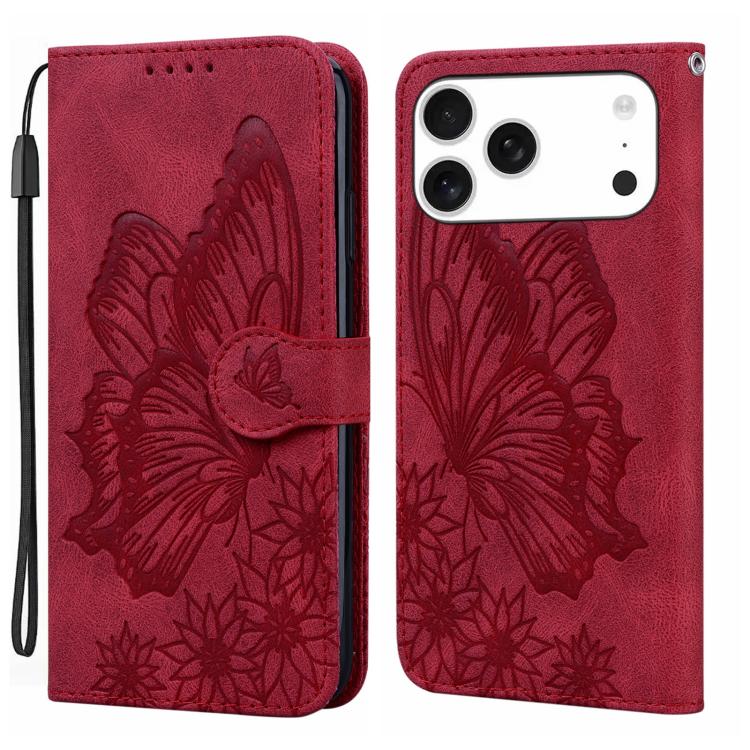 Retro Skin Feel Butterflies Embossing Horizontal Flip Leather Phone Case, For iPhone 17 Pro Max, For iPhone 17 Pro, For iPhone 17, For iPhone Air