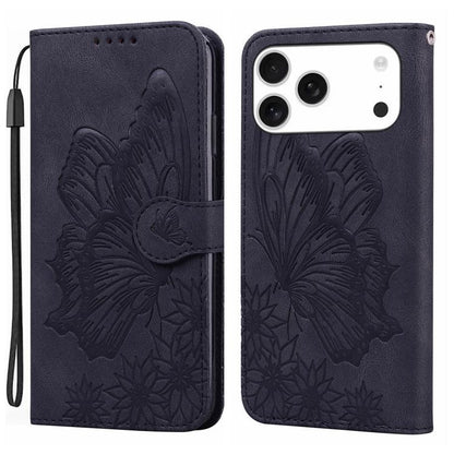 Retro Skin Feel Butterflies Embossing Horizontal Flip Leather Phone Case, For iPhone 17 Pro Max, For iPhone 17 Pro, For iPhone 17, For iPhone Air