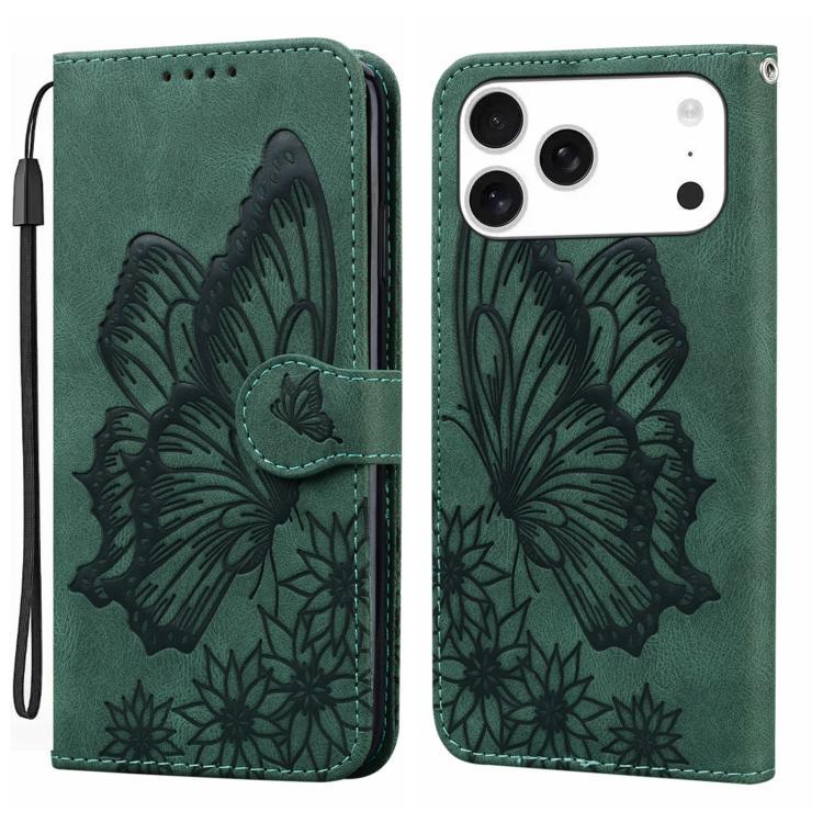 Retro Skin Feel Butterflies Embossing Horizontal Flip Leather Phone Case, For iPhone 17 Pro Max, For iPhone 17 Pro, For iPhone 17, For iPhone Air