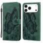 Retro Skin Feel Butterflies Embossing Horizontal Flip Leather Phone Case, For iPhone 17 Pro Max, For iPhone 17 Pro, For iPhone 17, For iPhone Air