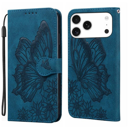 Retro Skin Feel Butterflies Embossing Horizontal Flip Leather Phone Case, For iPhone 17 Pro Max, For iPhone 17 Pro, For iPhone 17, For iPhone Air