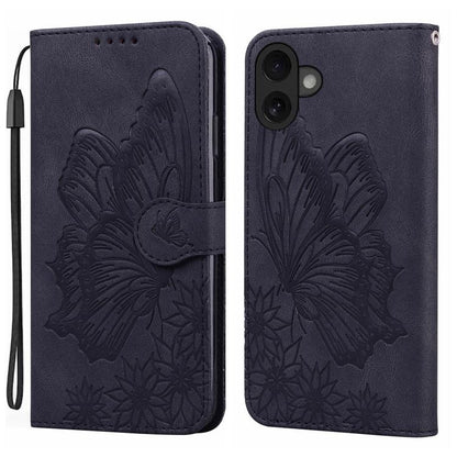 Retro Skin Feel Butterflies Embossing Horizontal Flip Leather Phone Case, For iPhone 17 Pro Max, For iPhone 17 Pro, For iPhone 17, For iPhone Air