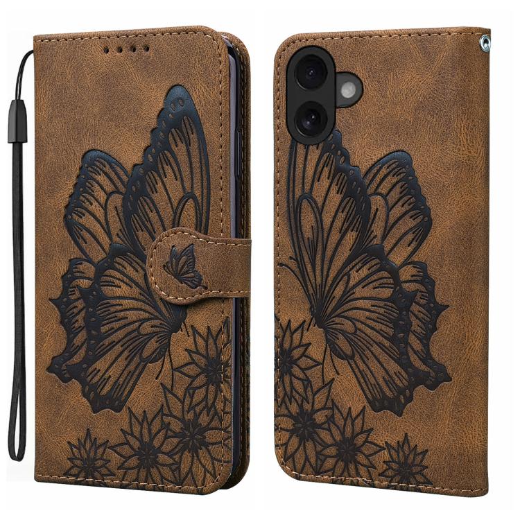 Retro Skin Feel Butterflies Embossing Horizontal Flip Leather Phone Case, For iPhone 17 Pro Max, For iPhone 17 Pro, For iPhone 17, For iPhone Air