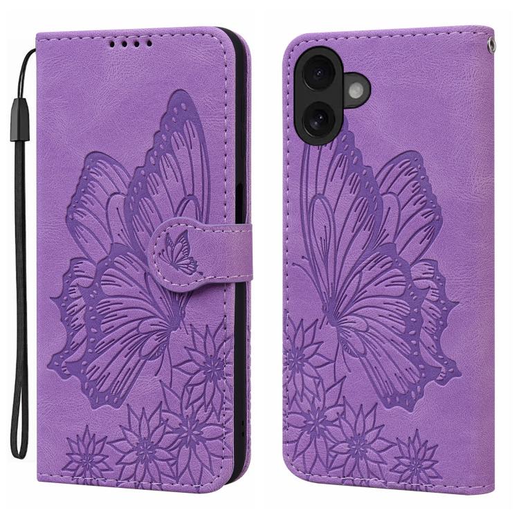 Retro Skin Feel Butterflies Embossing Horizontal Flip Leather Phone Case, For iPhone 17 Pro Max, For iPhone 17 Pro, For iPhone 17, For iPhone Air