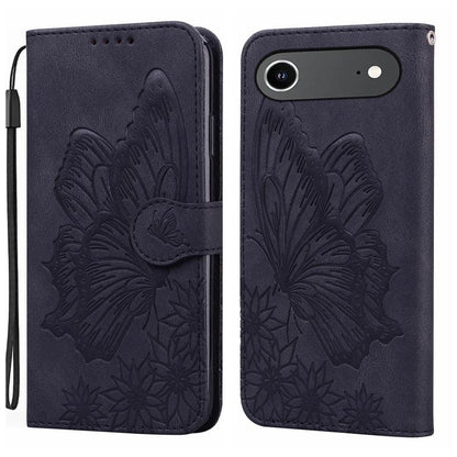 Retro Skin Feel Butterflies Embossing Horizontal Flip Leather Phone Case, For iPhone 17 Pro Max, For iPhone 17 Pro, For iPhone 17, For iPhone Air