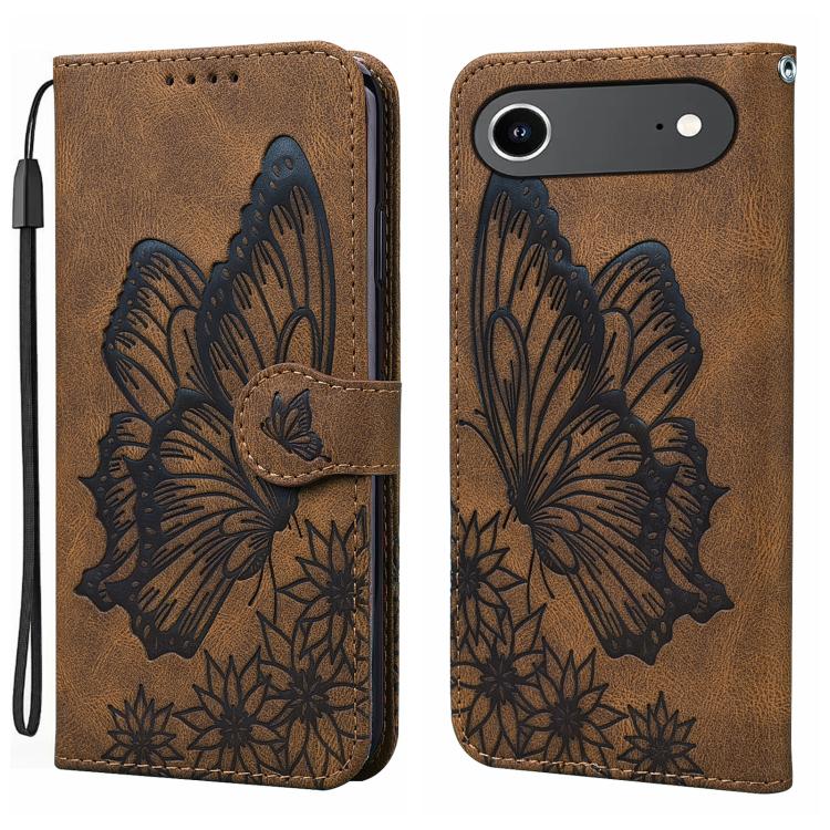 Retro Skin Feel Butterflies Embossing Horizontal Flip Leather Phone Case, For iPhone 17 Pro Max, For iPhone 17 Pro, For iPhone 17, For iPhone Air