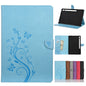 Butterfly Flower Embossing Pattern Horizontal Flip Leather Case with Holder & Card Slots & Wallet