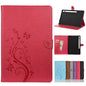 Butterfly Flower Embossing Pattern Horizontal Flip Leather Case with Holder & Card Slots & Wallet