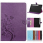 Butterfly Flower Embossing Pattern Horizontal Flip Leather Case with Holder & Card Slots & Wallet