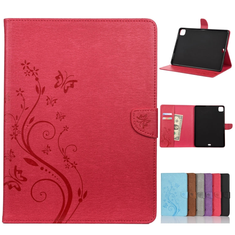 Butterfly Flower Embossing Pattern Horizontal Flip Leather Case with Holder & Card Slots & Wallet