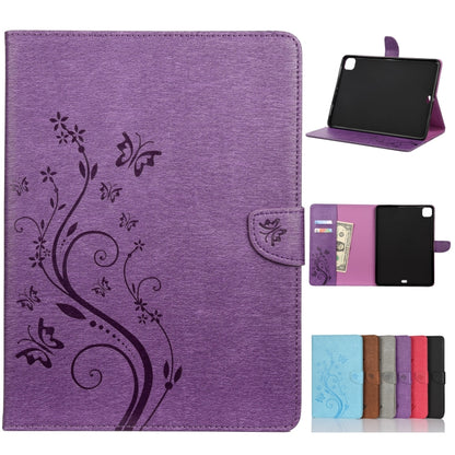 Butterfly Flower Embossing Pattern Horizontal Flip Leather Case with Holder & Card Slots & Wallet