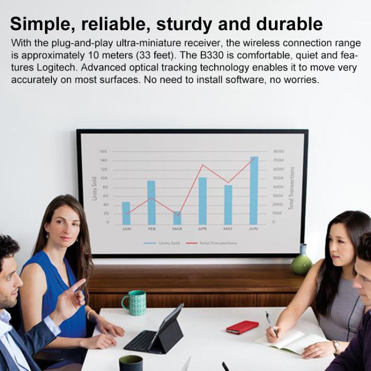 Logitech B330 1000DPI Silent Bluetooth Wireless Mouse