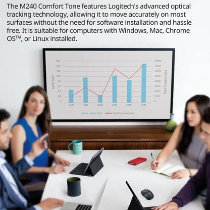 Logitech M240 1000dpi Silent Wireless Bluetooth Mouse