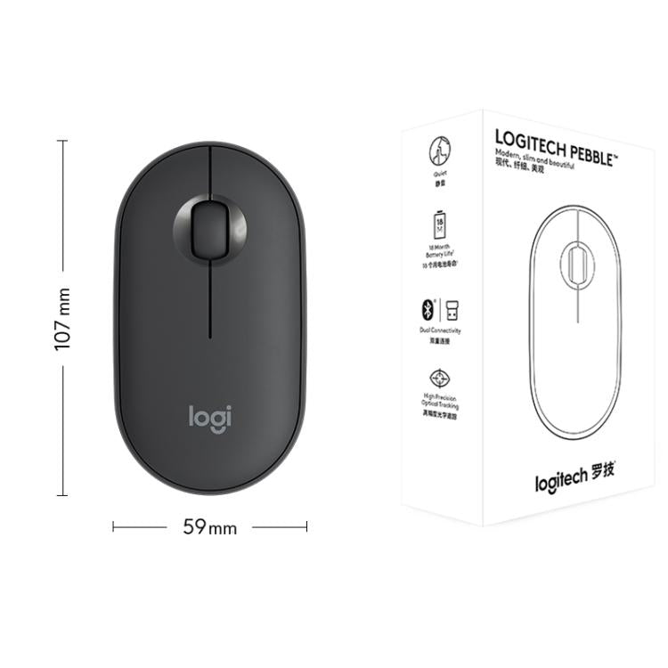 Logitech PEBBLE M350 1000DPI Ultra-Thin Dual-Mode Wireless Bluetooth Mouse