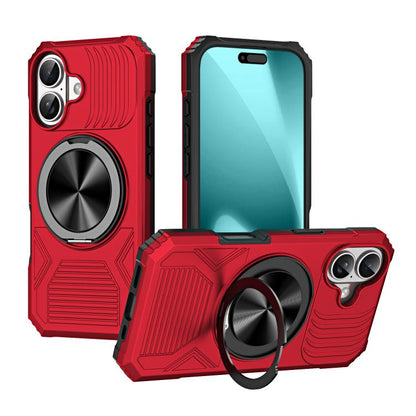 Alloy Rotating Holder MagSafe Shockproof Phone Case, For iPhone 17, For iPhone Air