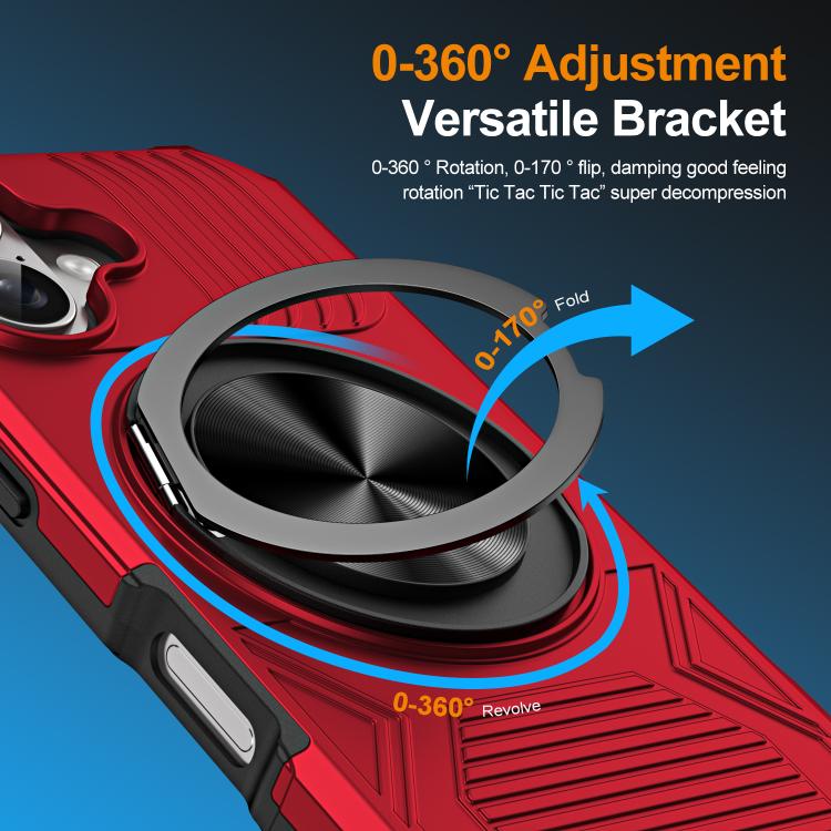 Alloy Rotating Holder MagSafe Shockproof Phone Case, For iPhone 17, For iPhone Air