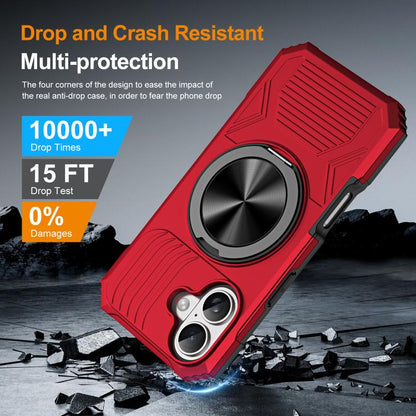 Alloy Rotating Holder MagSafe Shockproof Phone Case, For iPhone 17, For iPhone Air