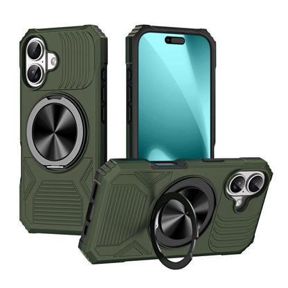 Alloy Rotating Holder MagSafe Shockproof Phone Case, For iPhone 17, For iPhone Air