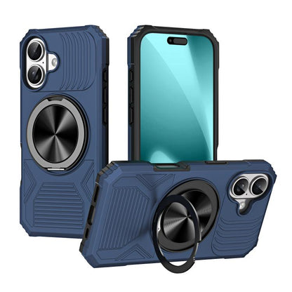 Alloy Rotating Holder MagSafe Shockproof Phone Case, For iPhone 17, For iPhone Air