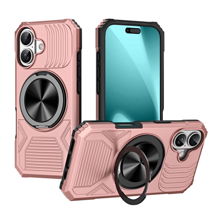 Alloy Rotating Holder MagSafe Shockproof Phone Case, For iPhone 17, For iPhone Air