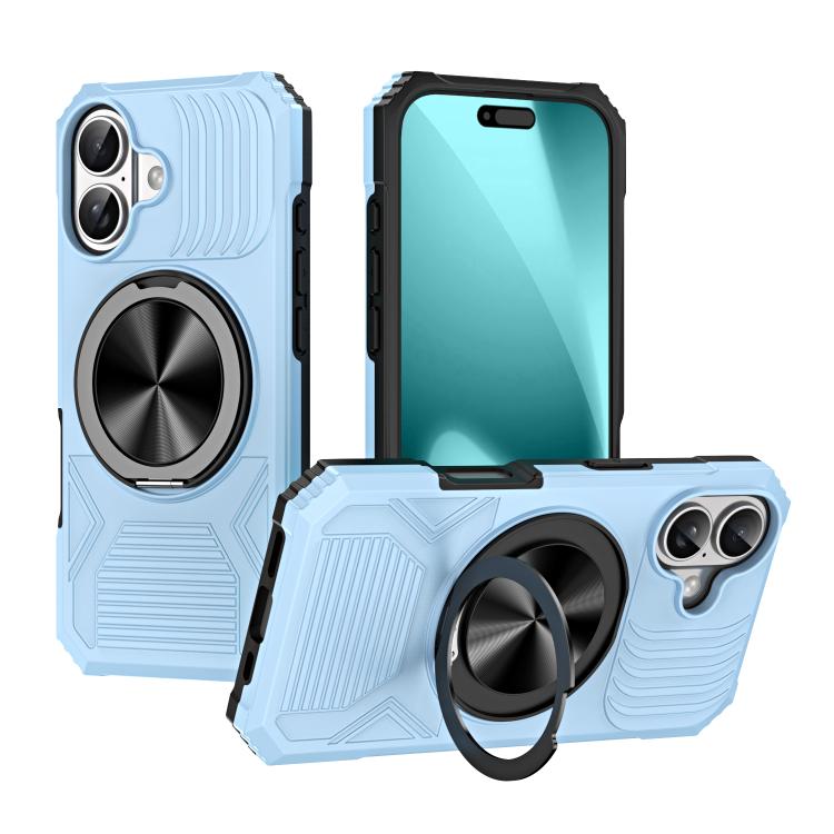 Alloy Rotating Holder MagSafe Shockproof Phone Case, For iPhone 17, For iPhone Air