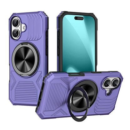 Alloy Rotating Holder MagSafe Shockproof Phone Case, For iPhone 17, For iPhone Air