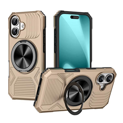 Alloy Rotating Holder MagSafe Shockproof Phone Case, For iPhone 17, For iPhone Air
