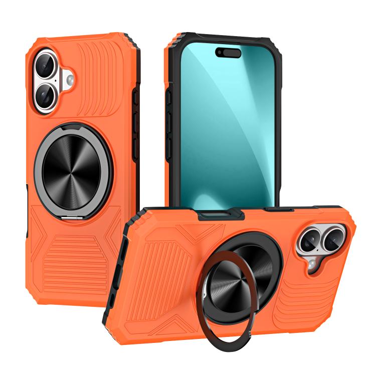 Alloy Rotating Holder MagSafe Shockproof Phone Case, For iPhone 17, For iPhone Air