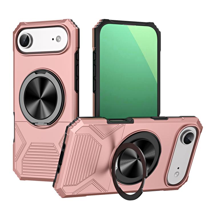Alloy Rotating Holder MagSafe Shockproof Phone Case, For iPhone 17, For iPhone Air