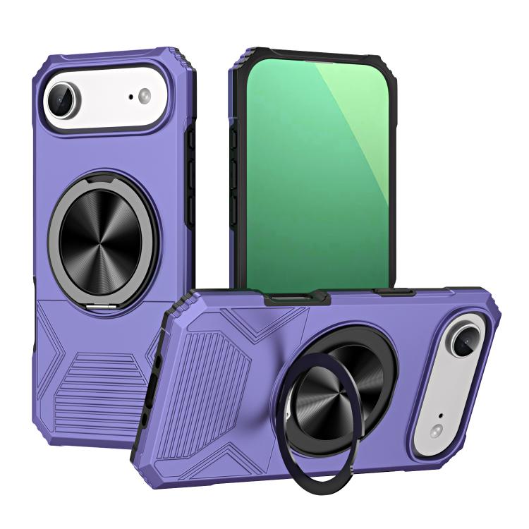 Alloy Rotating Holder MagSafe Shockproof Phone Case, For iPhone 17, For iPhone Air