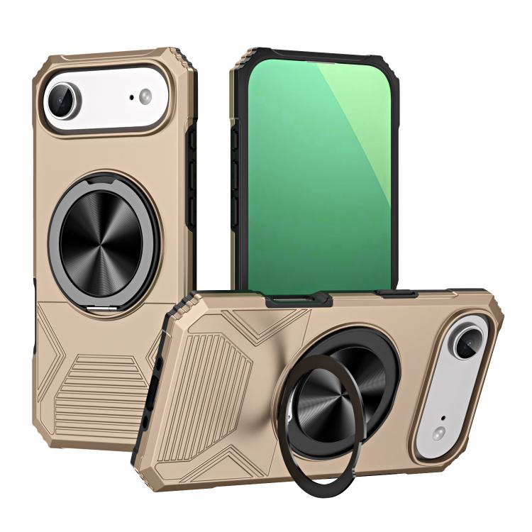 Alloy Rotating Holder MagSafe Shockproof Phone Case, For iPhone 17, For iPhone Air