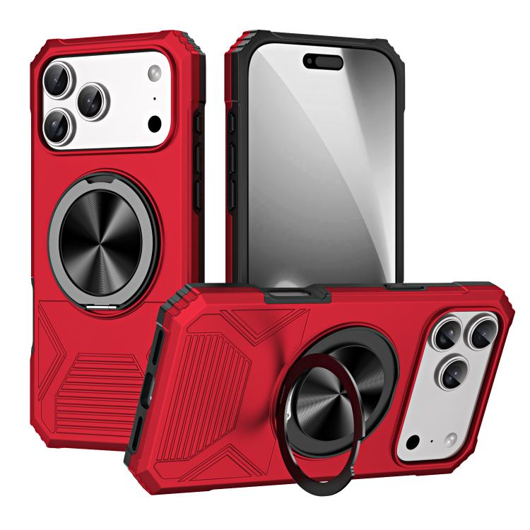 Alloy Rotating Holder MagSafe Shockproof Phone Case, For iPhone 17 Pro Max, For iPhone 17 Pro
