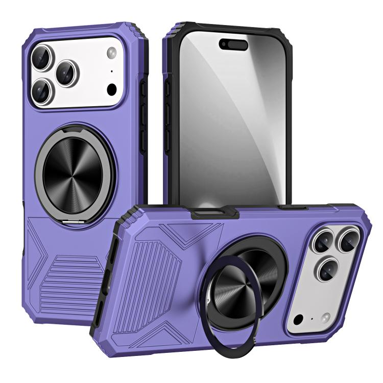 Alloy Rotating Holder MagSafe Shockproof Phone Case, For iPhone 17 Pro Max, For iPhone 17 Pro