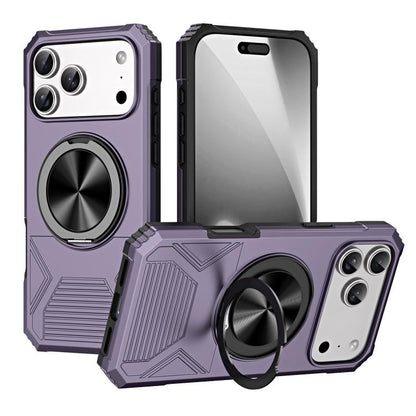 Alloy Rotating Holder MagSafe Shockproof Phone Case, For iPhone 17 Pro Max, For iPhone 17 Pro
