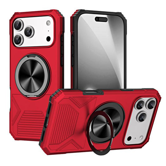 Alloy Rotating Holder MagSafe Shockproof Phone Case, For iPhone 17 Pro Max, For iPhone 17 Pro