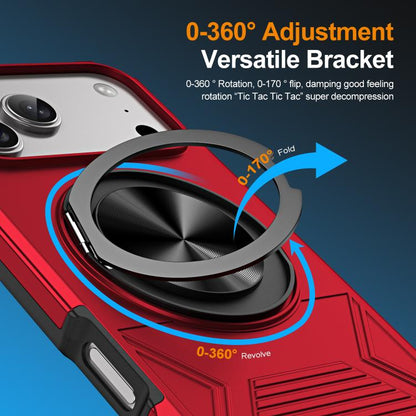 Alloy Rotating Holder MagSafe Shockproof Phone Case, For iPhone 17 Pro Max, For iPhone 17 Pro
