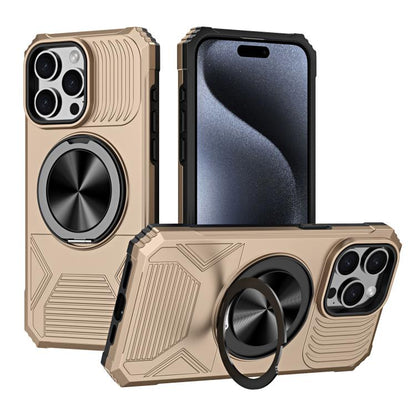 Alloy Rotating Holder MagSafe Shockproof Phone Case, For iPhone 14 Plus, For iPhone 13 Pro