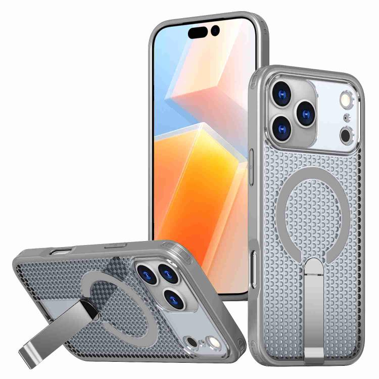 kalebol Honeycomb Cooling MagSafe Holder Phone Case, For iPhone 17e / 16e, For iPhone 17 Pro Max, For iPhone 17 Pro, For iPhone 17