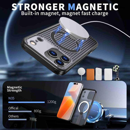 kalebol Honeycomb Cooling MagSafe Holder Phone Case, For iPhone 17 Pro, For iPhone 17, For iPhone Air, For iPhone 16 Pro Max