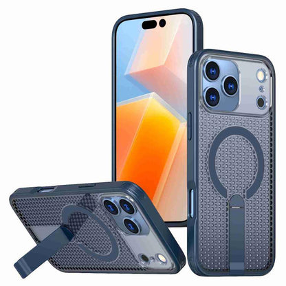 kalebol Honeycomb Cooling MagSafe Holder Phone Case, For iPhone 17e / 16e, For iPhone 17 Pro Max, For iPhone 17 Pro, For iPhone 17