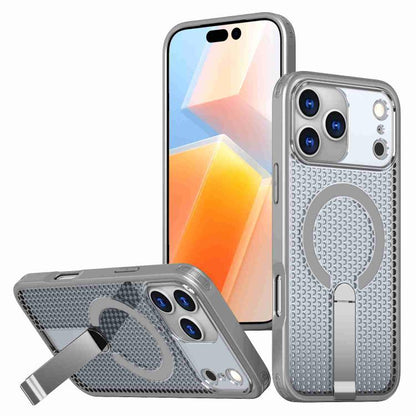 kalebol Honeycomb Cooling MagSafe Holder Phone Case, For iPhone 17e / 16e, For iPhone 17 Pro Max, For iPhone 17 Pro, For iPhone 17