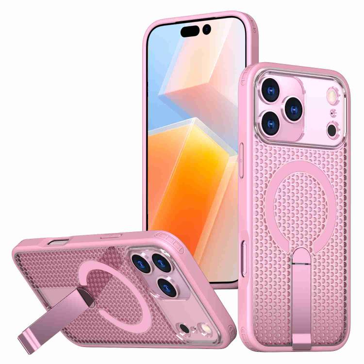 kalebol Honeycomb Cooling MagSafe Holder Phone Case, For iPhone 17e / 16e, For iPhone 17 Pro Max, For iPhone 17 Pro, For iPhone 17