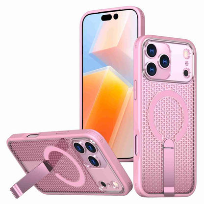 kalebol Honeycomb Cooling MagSafe Holder Phone Case, For iPhone 17e / 16e, For iPhone 17 Pro Max, For iPhone 17 Pro, For iPhone 17
