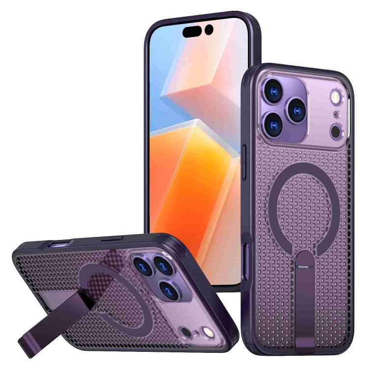 kalebol Honeycomb Cooling MagSafe Holder Phone Case, For iPhone 17e / 16e, For iPhone 17 Pro Max, For iPhone 17 Pro, For iPhone 17