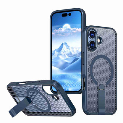 kalebol Honeycomb Cooling MagSafe Holder Phone Case, For iPhone 17e / 16e, For iPhone 17 Pro Max, For iPhone 17 Pro, For iPhone 17