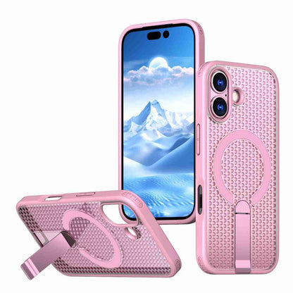 kalebol Honeycomb Cooling MagSafe Holder Phone Case, For iPhone 17e / 16e, For iPhone 17 Pro Max, For iPhone 17 Pro, For iPhone 17