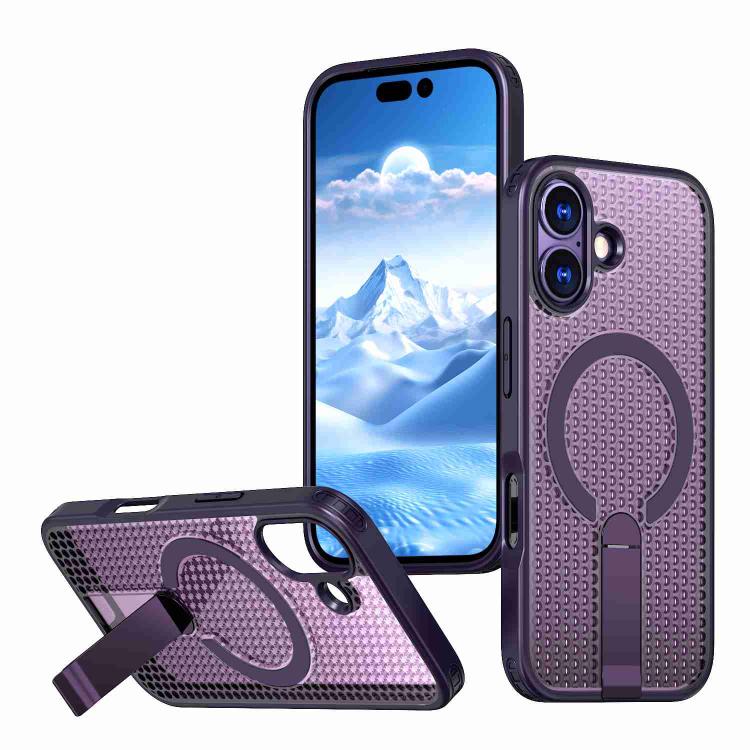kalebol Honeycomb Cooling MagSafe Holder Phone Case, For iPhone 17e / 16e, For iPhone 17 Pro Max, For iPhone 17 Pro, For iPhone 17
