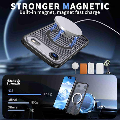 kalebol Honeycomb Cooling MagSafe Holder Phone Case, For iPhone Air, For iPhone 16 Pro Max, For iPhone 16 Pro, For iPhone 16 Plus