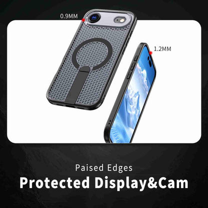 kalebol Honeycomb Cooling MagSafe Holder Phone Case, For iPhone Air, For iPhone 16 Pro Max, For iPhone 16 Pro, For iPhone 16 Plus
